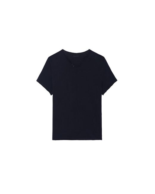 Zadig & Voltaire Blue Monastir Henley T-Shirt for men