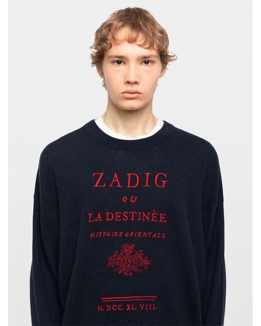Zadig & Voltaire Blue Marko Jumper for men