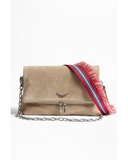 Zadig & Voltaire Rocky Bahia Suede Bag in Beige (Natural) Lyst UK