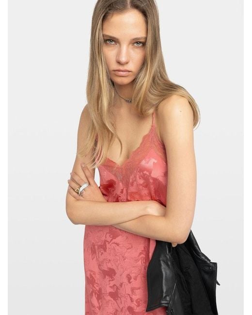 Zadig & Voltaire Pink Dress Risty 100% Silk