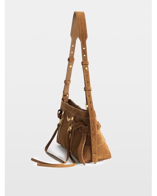 Zadig & Voltaire Brown Madison Mini Suede Bag