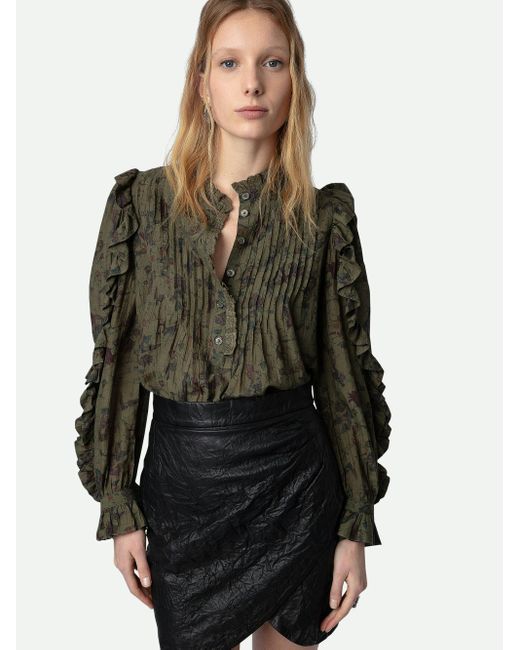 Zadig & Voltaire Green Timmy Blouse