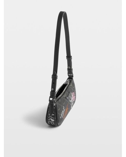 Zadig & Voltaire Black Z Pocket Monogram Tag Clutch