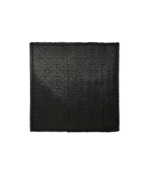 Zadig & Voltaire Black Patterned Jacquard Rectangular Signature Scarf