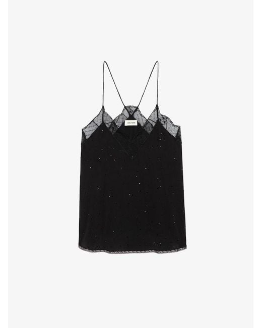 Zadig & Voltaire Black Christy Camisole 100% Silk