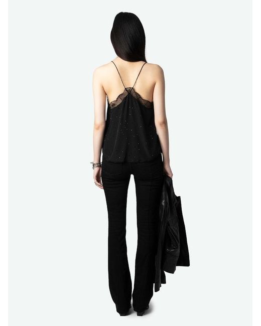 Zadig & Voltaire Black Christy Camisole 100% Silk