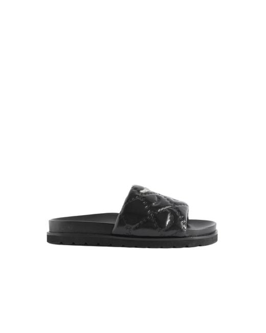 Zadig & Voltaire Black Mules Teddy Bare Vintage