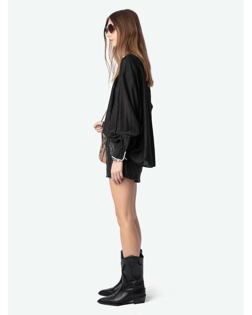 Zadig & Voltaire Black Troene Blouse