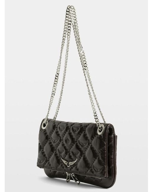 Zadig & Voltaire Black Rock Ii Vintage Monogram Clutch