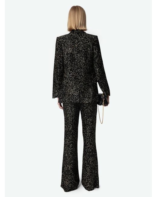 Zadig & Voltaire Black Velvet Valse Blazer