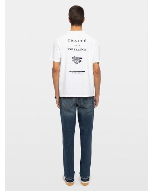Zadig & Voltaire White Tommy T-Shirt for men