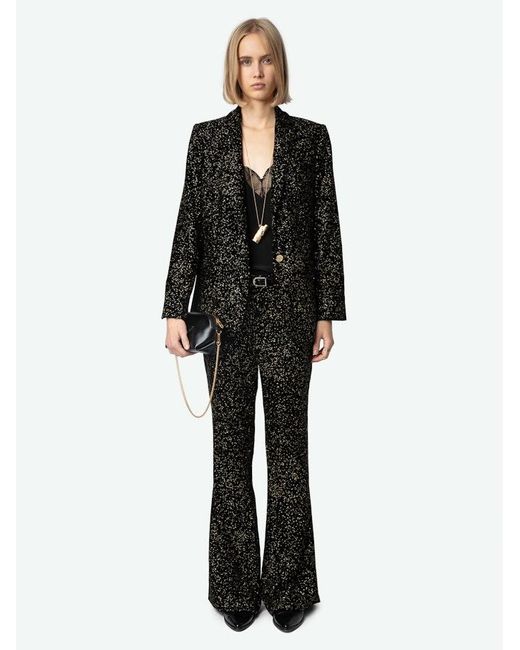Zadig & Voltaire Black Velvet Valse Blazer