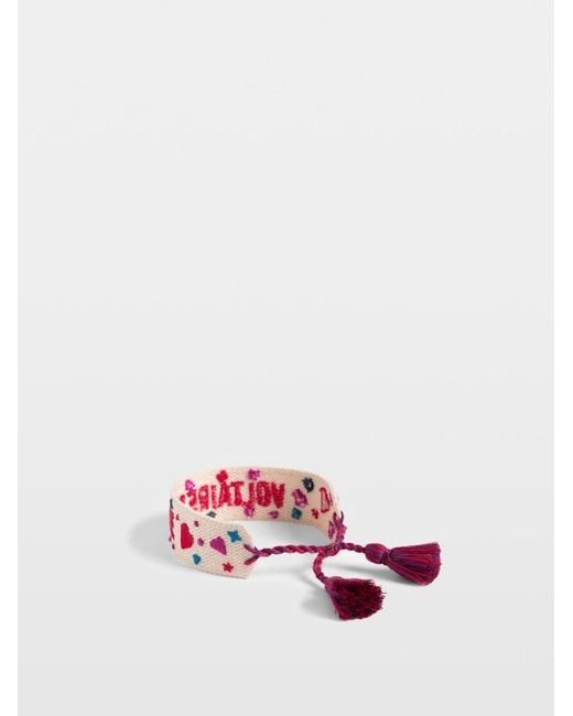 Zadig & Voltaire Red Zadig Love Woven Bracelet