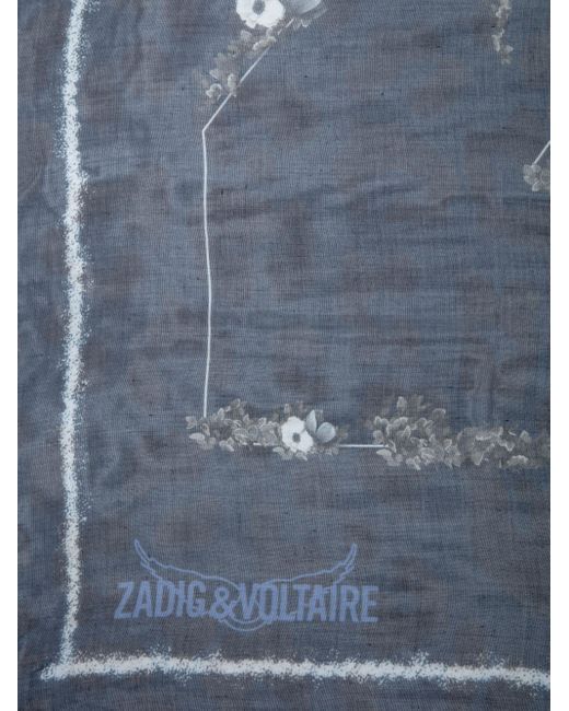 Zadig & Voltaire Blue Kerry Scarf