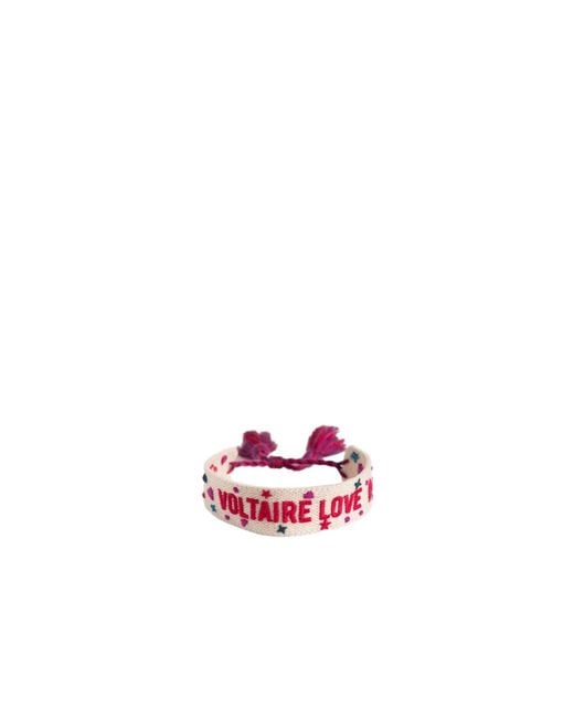 Zadig & Voltaire Red Zadig Love Woven Bracelet
