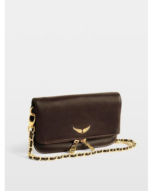 Zadig & Voltaire Brown Rock Mini Clutch