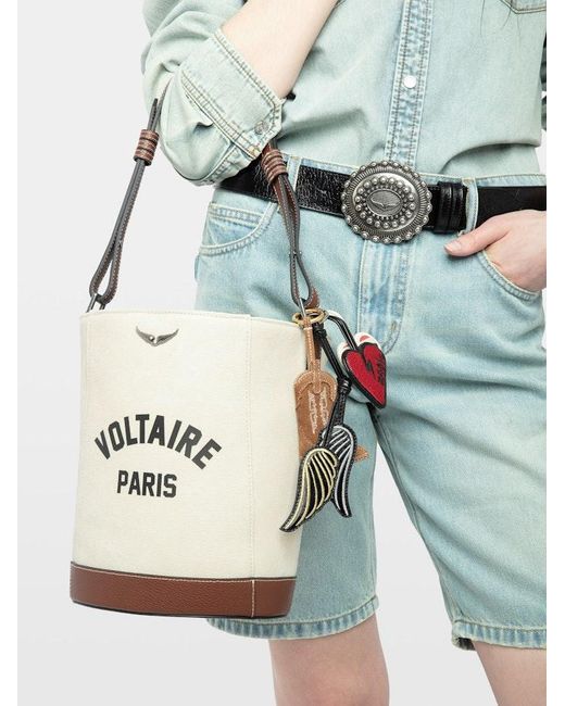 Zadig & Voltaire Black Rock Feather Keyring