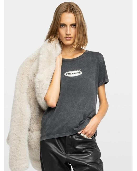 Zadig & Voltaire Gray Alys T-Shirt