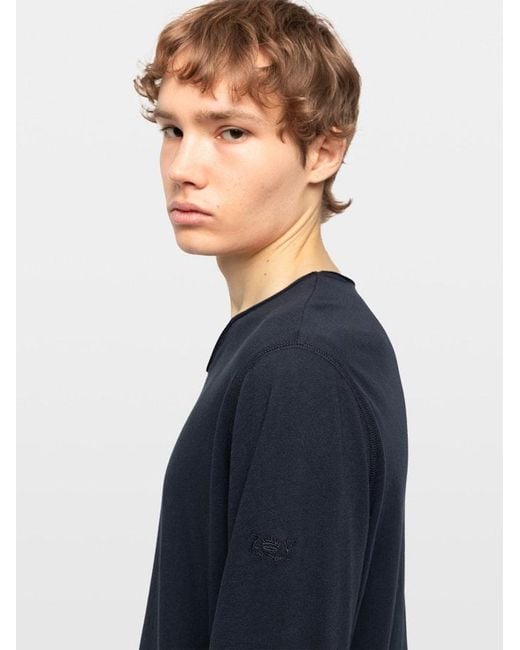 Zadig & Voltaire Blue Monastir Henley T-Shirt for men