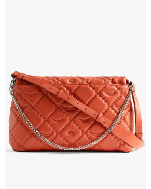 Zadig & Voltaire Red Tasche Rocky Ii Xl Gesteppt Monogram