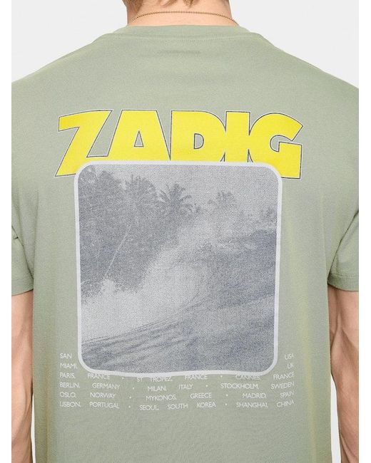 Zadig & Voltaire Green Tommy T-Shirt for men