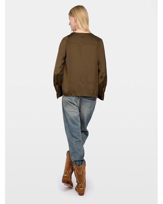 Zadig & Voltaire Brown Torny Satin Tunic