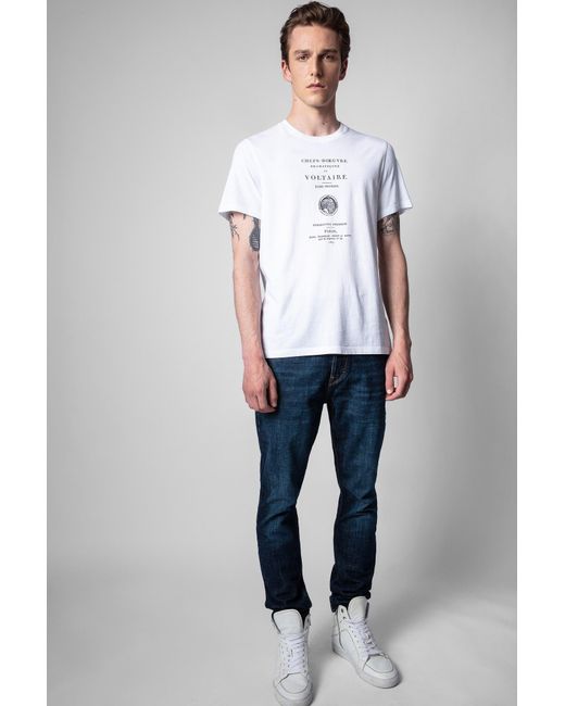 T-shirt tommy zadig ou la destinée Zadig & Voltaire pour homme en coloris White