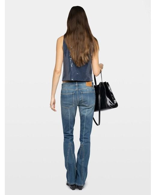 Zadig & Voltaire Blue Emaux Waistcoat