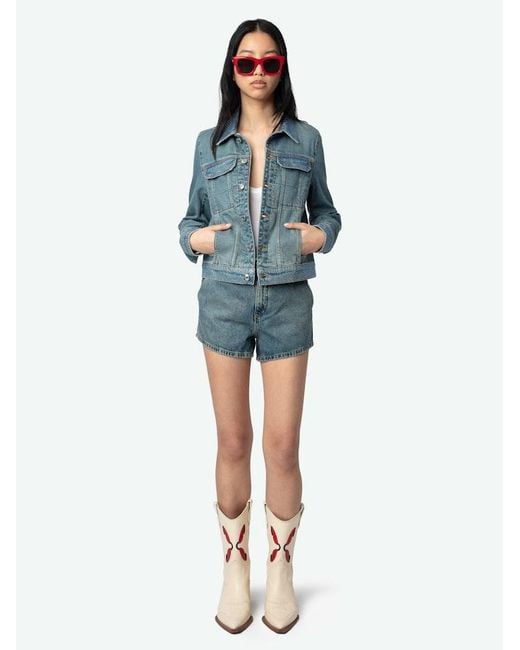 Zadig & Voltaire Blue Kioky Denim Jacket