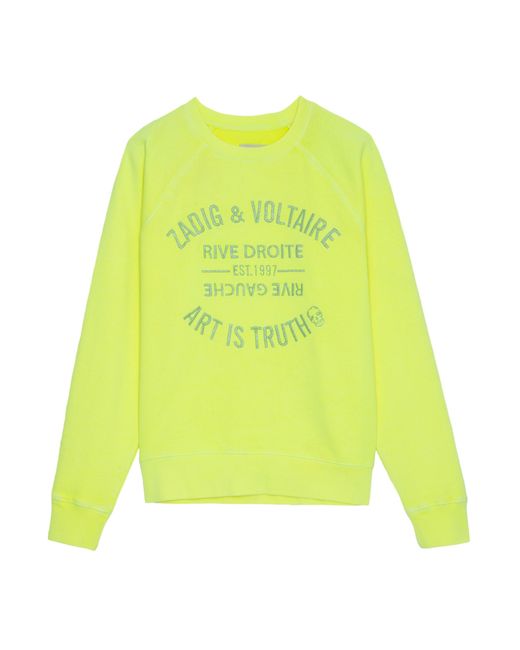 Zadig & Voltaire Yellow Upper Blason Embroidered Top