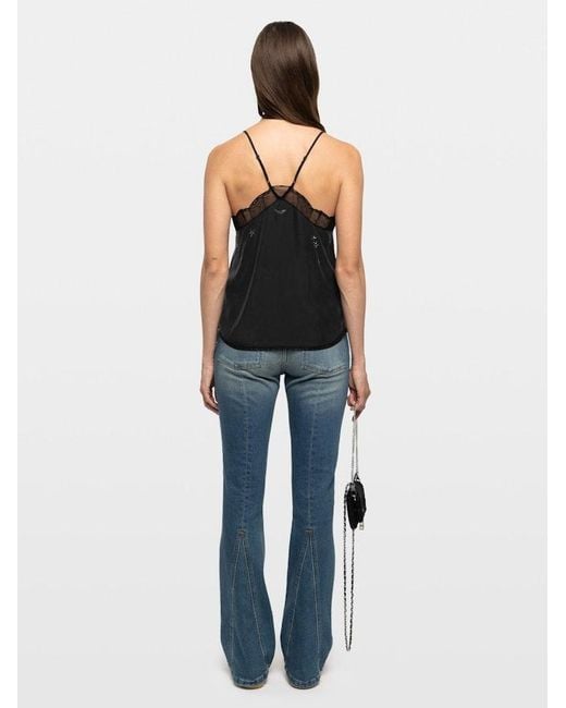 Zadig & Voltaire Black Christy Camisole 100% Silk