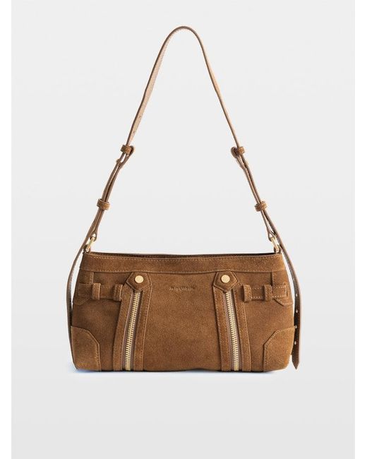 Zadig & Voltaire Brown Madison Mini Suede Bag