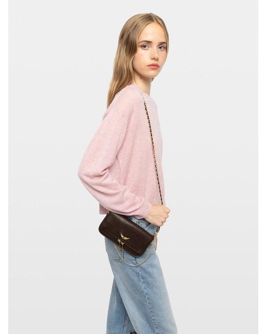 Zadig & Voltaire Brown Rock Mini Clutch