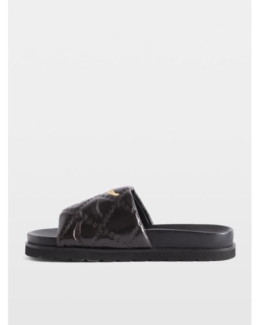 Zadig & Voltaire Black Mules Teddy Bare Vintage