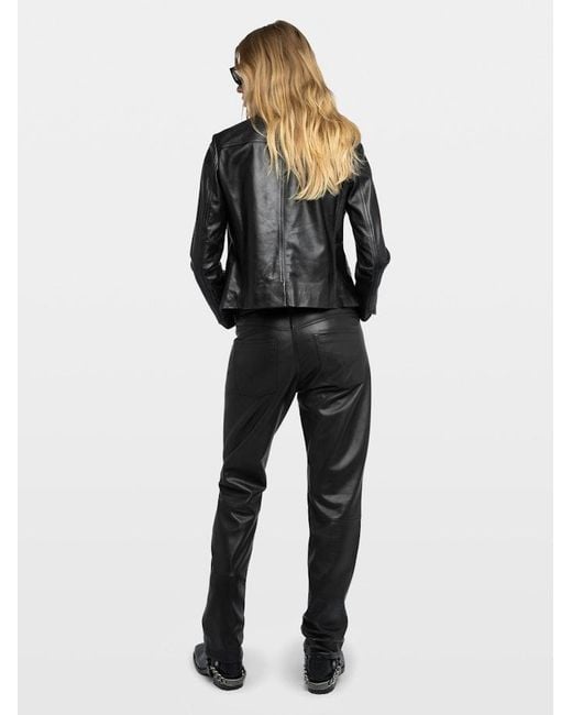 Zadig & Voltaire Black Liam Lambskin Jacket