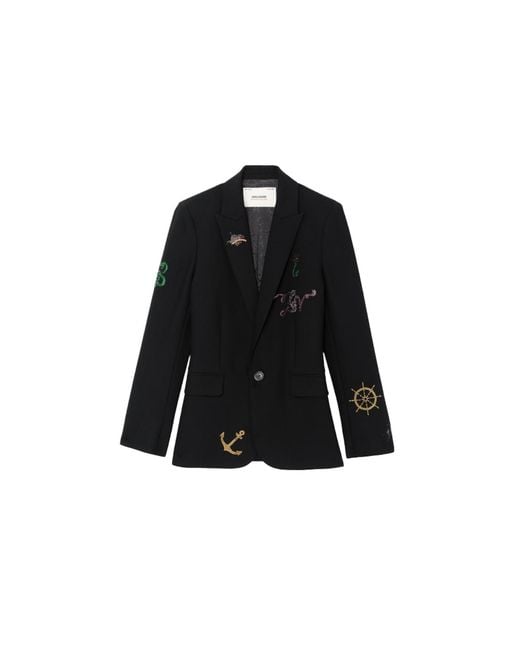 Zadig & Voltaire Black Valse Blazer