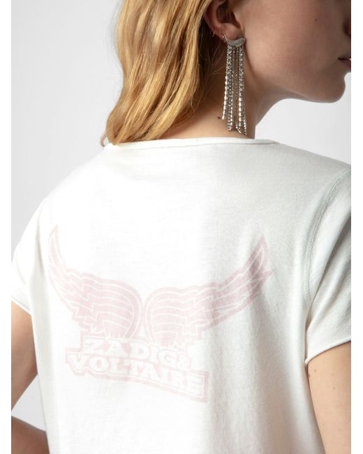 Zadig & Voltaire White Wings Henley T-shirt