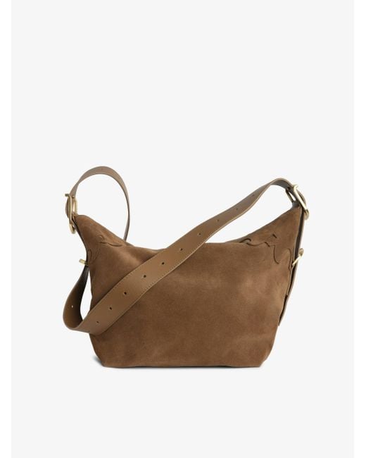 Zadig & Voltaire Brown Jane Suede Tasche