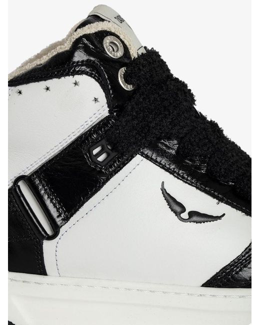 Zadig & Voltaire White Wings High-Top Sneakers