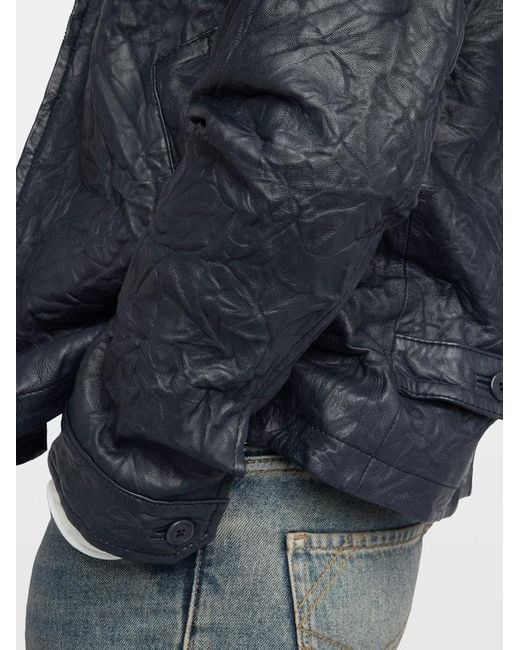 Zadig & Voltaire Blue Loumy Leather Jacket for men