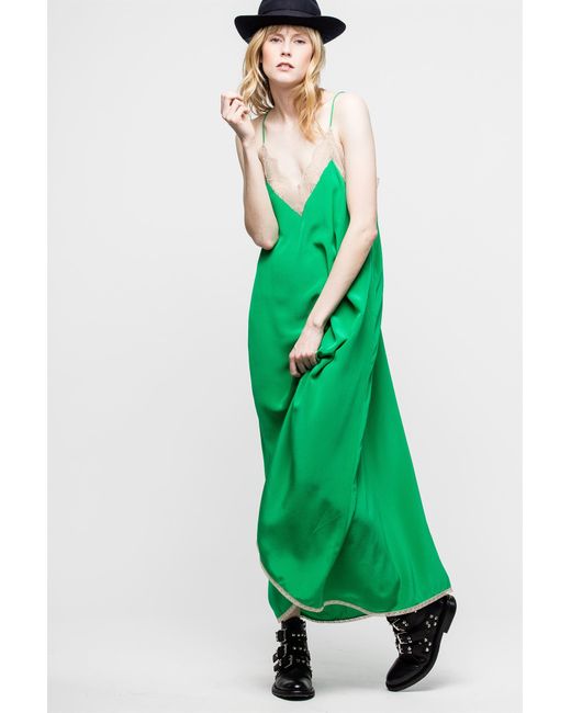 Zadig u0026 Voltaire Risty Dress in Green | Lyst
