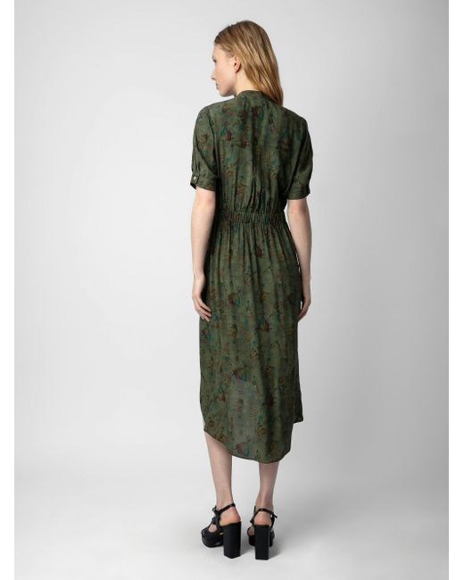 Zadig & Voltaire Green Kleid Rima