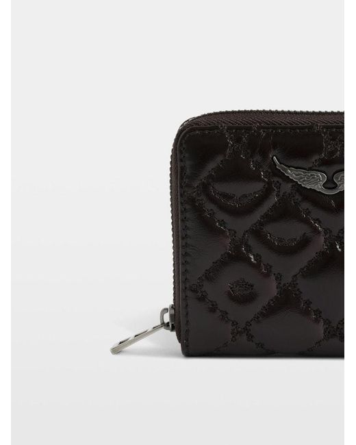 Zadig & Voltaire White Mini Zv Vintage Monogram Wallet