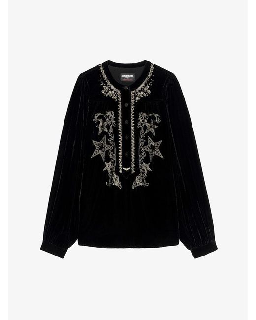 Zadig & Voltaire Black Tigy Blouse