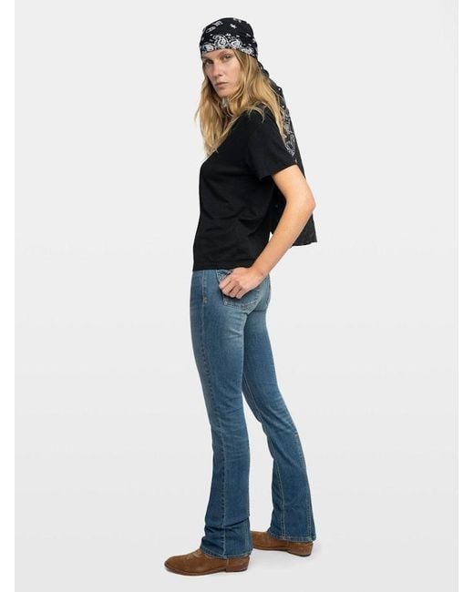 Zadig & Voltaire Black Marta Diamante Wings T-shirt