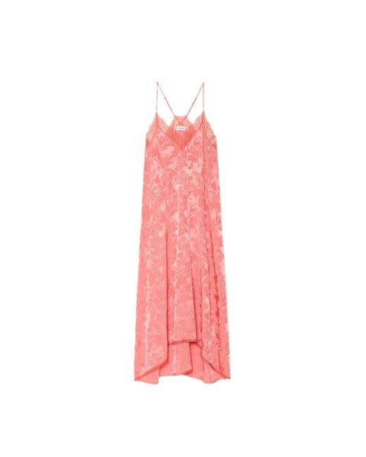 Zadig & Voltaire Pink Dress Risty 100% Silk