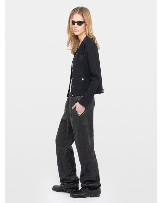 Zadig & Voltaire Black Cama Buttoned Sweatshirt