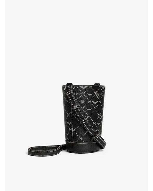 Zadig & Voltaire Black Z Bucket Nano Monogram Bag