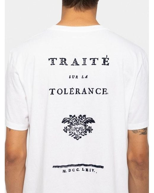 Zadig & Voltaire White Tommy T-Shirt for men