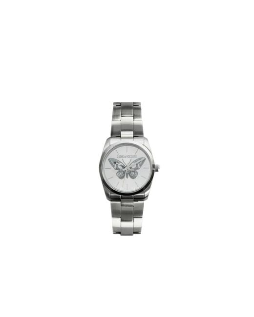 Zadig & Voltaire Metallic Watch Butterfly Steel 33 Zv030.